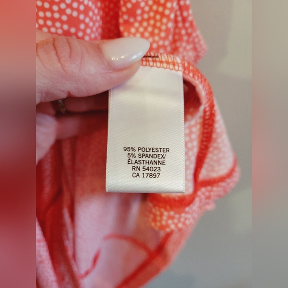 NWOT Banana Republic Orange Polka Dot Sleeveless Top - Picture 8 of 8